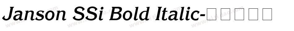 Janson SSi Bold Italic字体转换